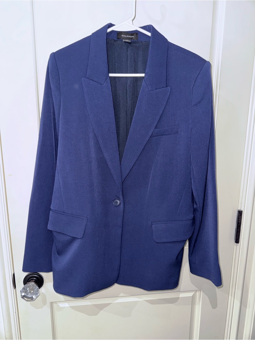 Halogen Women’s Navy Single-Button Blazer